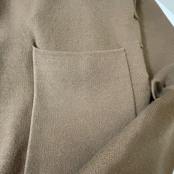 LUII Brown Knit Sleeveless Hoodie Sweater Long Duster Cardi Medium - Picture 7 of 11